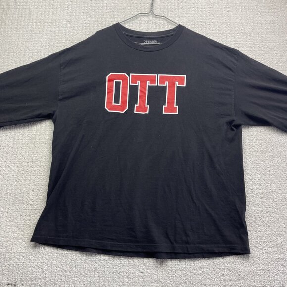 Ottawa Redblacks Long sleeve T-Shirt Mens XXL CFL Football Black / Red Canada - Picture 6 of 13